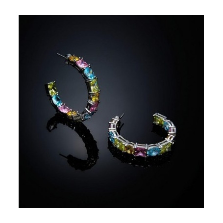Multicolor hoop earrings Chiara Ferragni Princess Rainbow J19AVS02