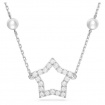 Swarovski Star necklace with crystals and white pearls - 5645379