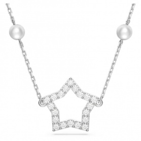 Swarovski Collana Stella con cristalli e perle bianca - 5645379