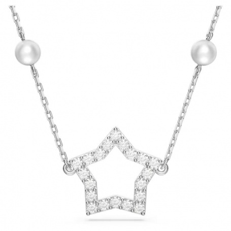 Swarovski Collana Stella con cristalli e perle bianca - 5645379