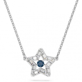 Swarovski Star necklace with crystals and blue zircon - 5639186