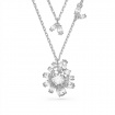 Swarovski Gema Doppelstrang-Halskette mit weißen Kristallen 5644658