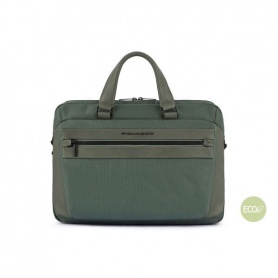 Piquadro Woody briefcase in green fabric - CA5749S117 / VE