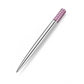 Swarovski Penna a Sfera Lucent Argento e cristalli rosa - 5647830