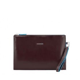 Piquadro slim clutch bag Blue Square mahogany AC5099B2 / MO