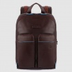 Piquadro backpack for PC and Ipad B2V in mahogany leather CA5575B2V / MO