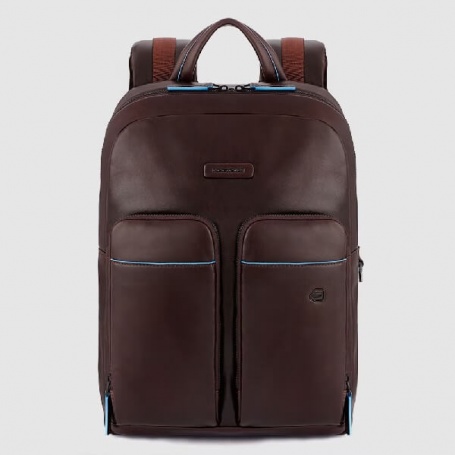 Piquadro backpack for PC and Ipad B2V in mahogany leather CA5575B2V / MO