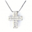 Salvini I Signs Cross Halskette mit seitlichen Diamanten - 20005870