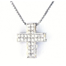 Salvini I Signs Cross necklace with side diamonds - 20005870
