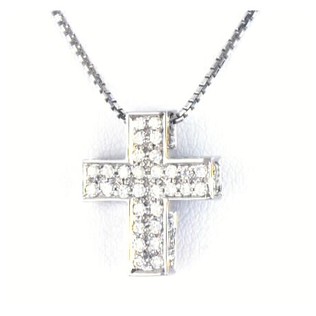 Collana Salvini I Segni Croce con diamanti laterali - 20005870