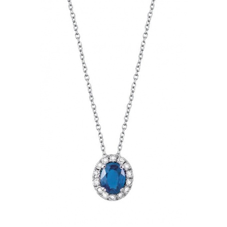 Salvini Dora necklace with blue sapphire and diamonds, in gold - 20057646