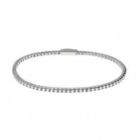 Tennis Bliss MyWords bracelet in silver and zircons M 20080633