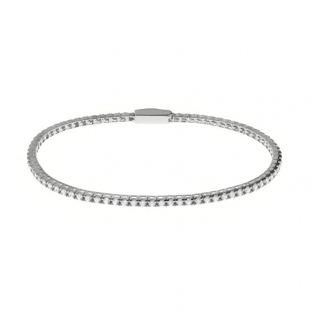 Tennis Bliss MyWords bracelet in silver and zircons M 20080633