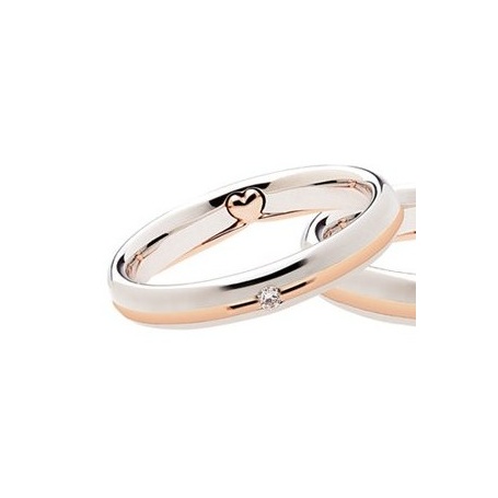Wedding gold ring with Brilliant stone -I2695DBR