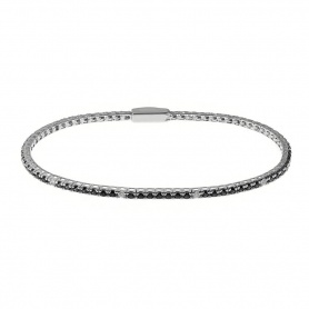 Tennis Bliss in silver with black and white cubic zirconia - 20080782