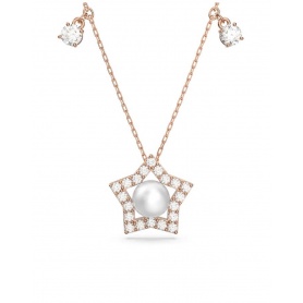 Swarovski Star necklace rosé star with crystals - 5645382