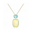Yellow and blue Swarovski Orbit necklace - 5640256
