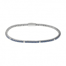 Bracciale Bliss in argento con zirconi blu e bianchi M - 20080644