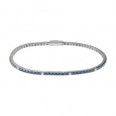 Bracciale Bliss in argento con zirconi blu e bianchi M - 20080644