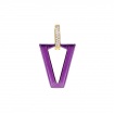 Valentina Ferragni Metallic Violet Mono earring -DVF-OR-LU11