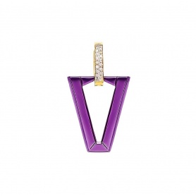 Valentina Ferragni Metallic Violet Mono-Ohrring -DVF-OR-LU11