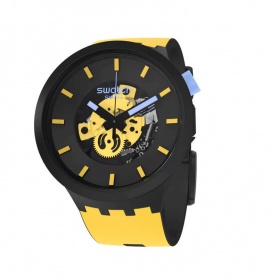 Swatch Big Bold Mustard Skies yellow watch - SB03B109