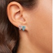 Valentina Ferragni Earrings Joy Metallic Blue & Silver -DVF-OR-LO4