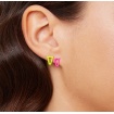 Valentina Ferragni Earrings Joy Fluo Pink & Lime -DVF-OR-LO2