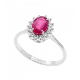 Comete Regina Ring with Ruby and Diamonds - ANB2570