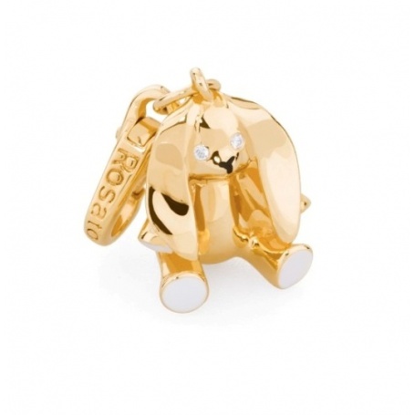 Rabbit charm gold plated silver-BB012