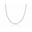 Miluna Halskette aus weißen Perlen und 4 mm Goldkugel - PCL6317