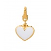 Silver plated Heart Charm gold-BB021