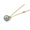Mimì Milano Collection necklace in gold with 12mm Tahiti black pearl