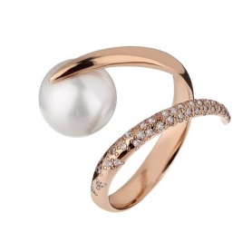 Mimì Milano Collection ring in gold with white South Sea Pearl