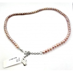 Collana in perle lilla Mimì elastica con Corona - C0M024A3