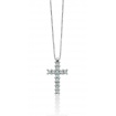 Miluna white gold necklace with cross and diamonds - CLD4223