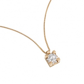 Giorgio Visconti IoLuce necklace in rose gold with 0.22ct diamonds