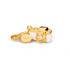 Camera charm silver gold plated-HL005