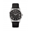 Bulova Wilton time only watch in black leather 96B390