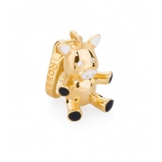 Silver Pig charm gold plated-BB015