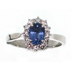 Ring mit blauem Saphir und Salvini-Diamanten - 81054619