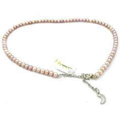 Collana Mimì elastica in perle lilla e luna - C0M026A3