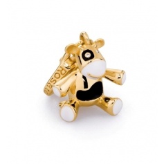 Charm Mucca in argento placcato oro - BB003
