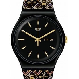 Swatch Royal Key schwarze Uhr - SUOB730