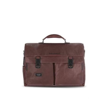 Piquadro briefcase with double Harper dark brown buckle CA5741AP/TM