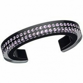Black and pink Swarovski rigid bracelet -1172347