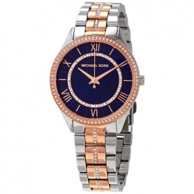 Michael Kors Lauryn steel and rosé women's watch - MK3929