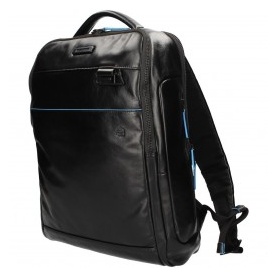 Piquadro backpack for Pc and Ipad B2V in black leather CA4818B2V/N