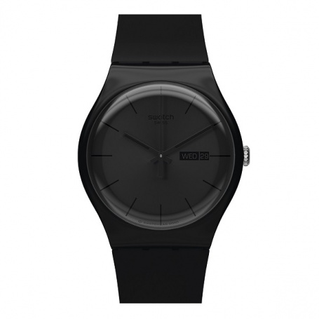 Swatch Black Rebel schwarze Uhr New Gent - SO29B706