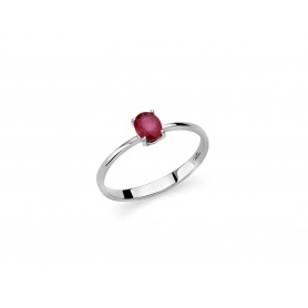Miluna ring in white gold with Ruby - LID3410